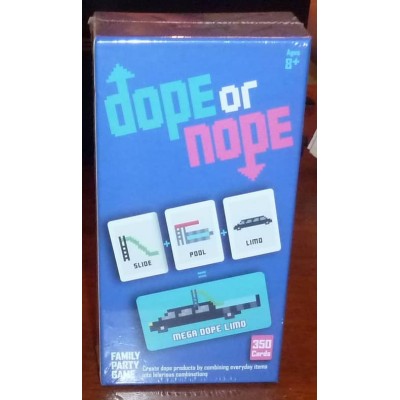 Dope or Nope family friendly party game (inventions for buyers)
